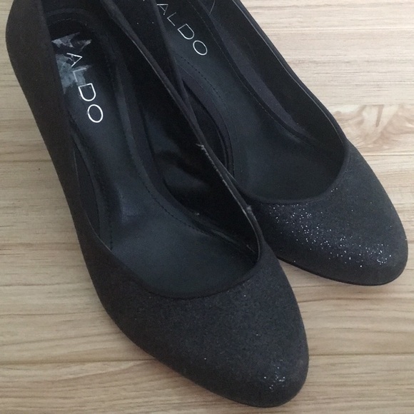 Aldo Black Sparkly Heels - Picture 2 of 2